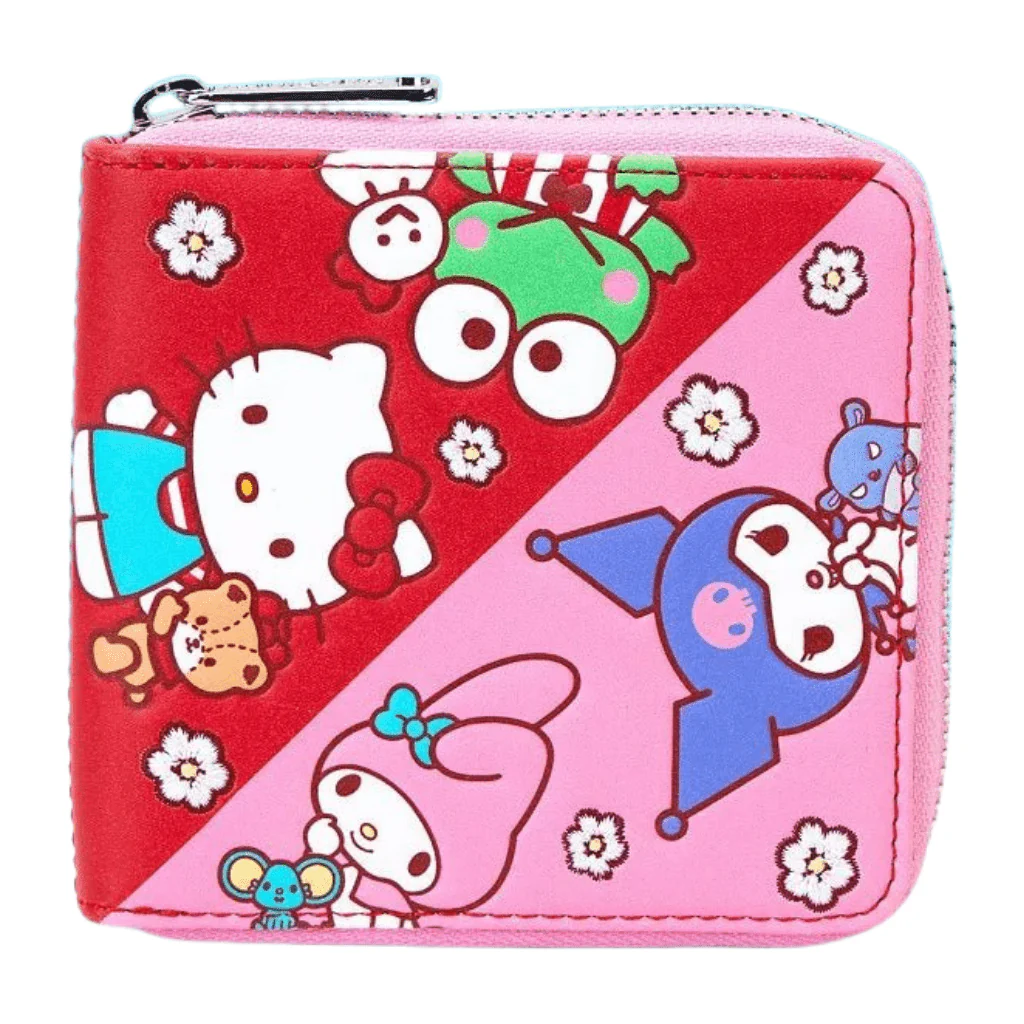 Loungefly Sanrio Hello Kitty & Friends Color Block Zip Around Wallet