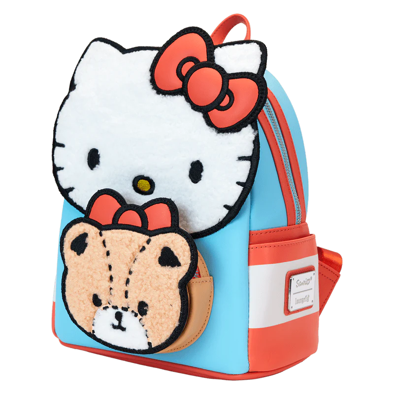 Loungefly Sanrio Hello Kitty & Tiny Chum Bear Sherpa Mini Backpack - Image 2