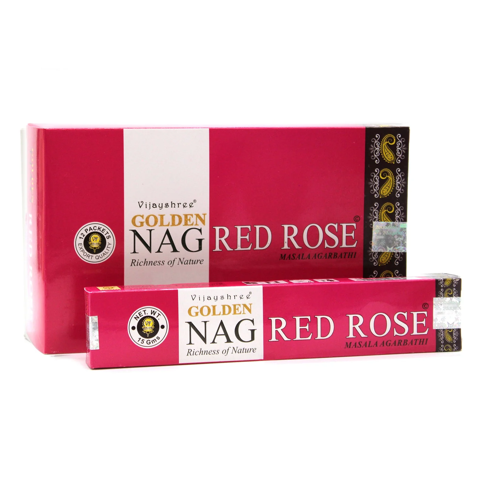 Satya Golden Nag Incense Sticks - Red Rose 15g