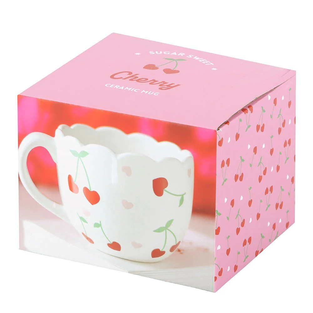 Scalloped Cherry Print Mug - Image 4
