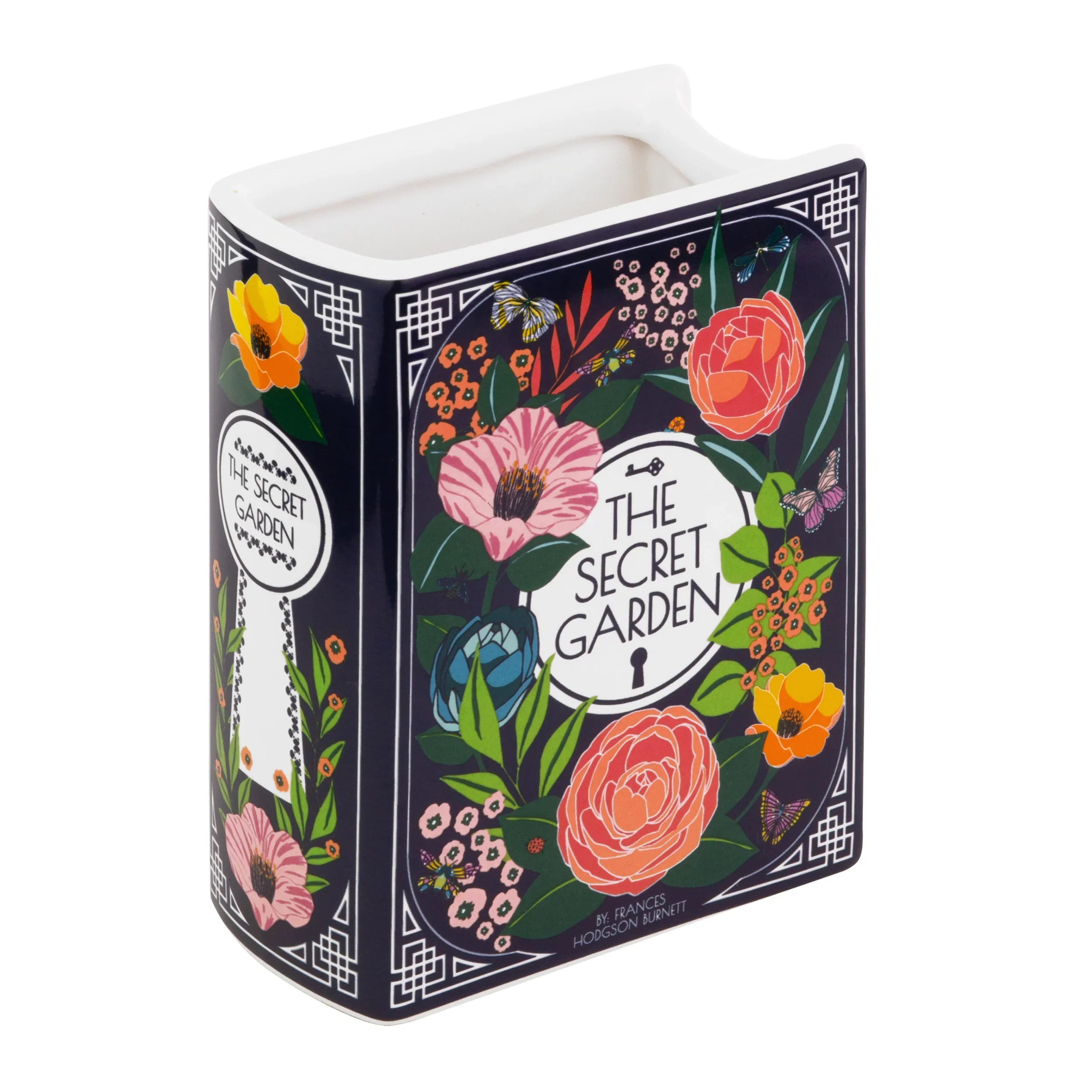 Secret Garden Ceramic Small Book Vase