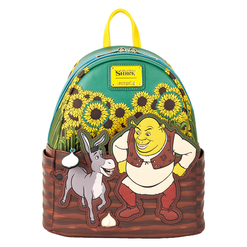 Loungefly Shrek & Donkey Sunflower Field Mini Backpack