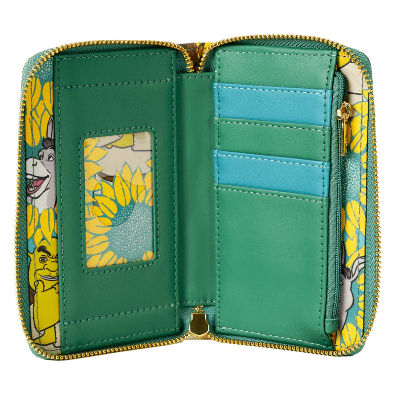 Loungefly Shrek & Donkey Sunflower Field Zip Around Wallet - Image 5