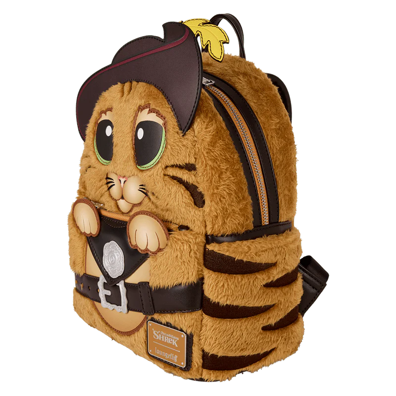 Loungefly Shrek Puss in Boots Plush Cosplay Mini Backpack - Image 2