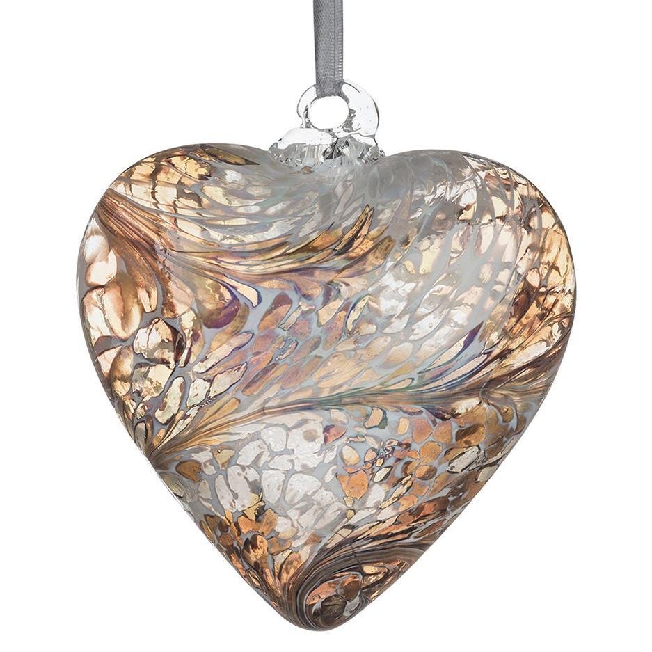 Sienna Glass 12cm Friendship Heart - Gold