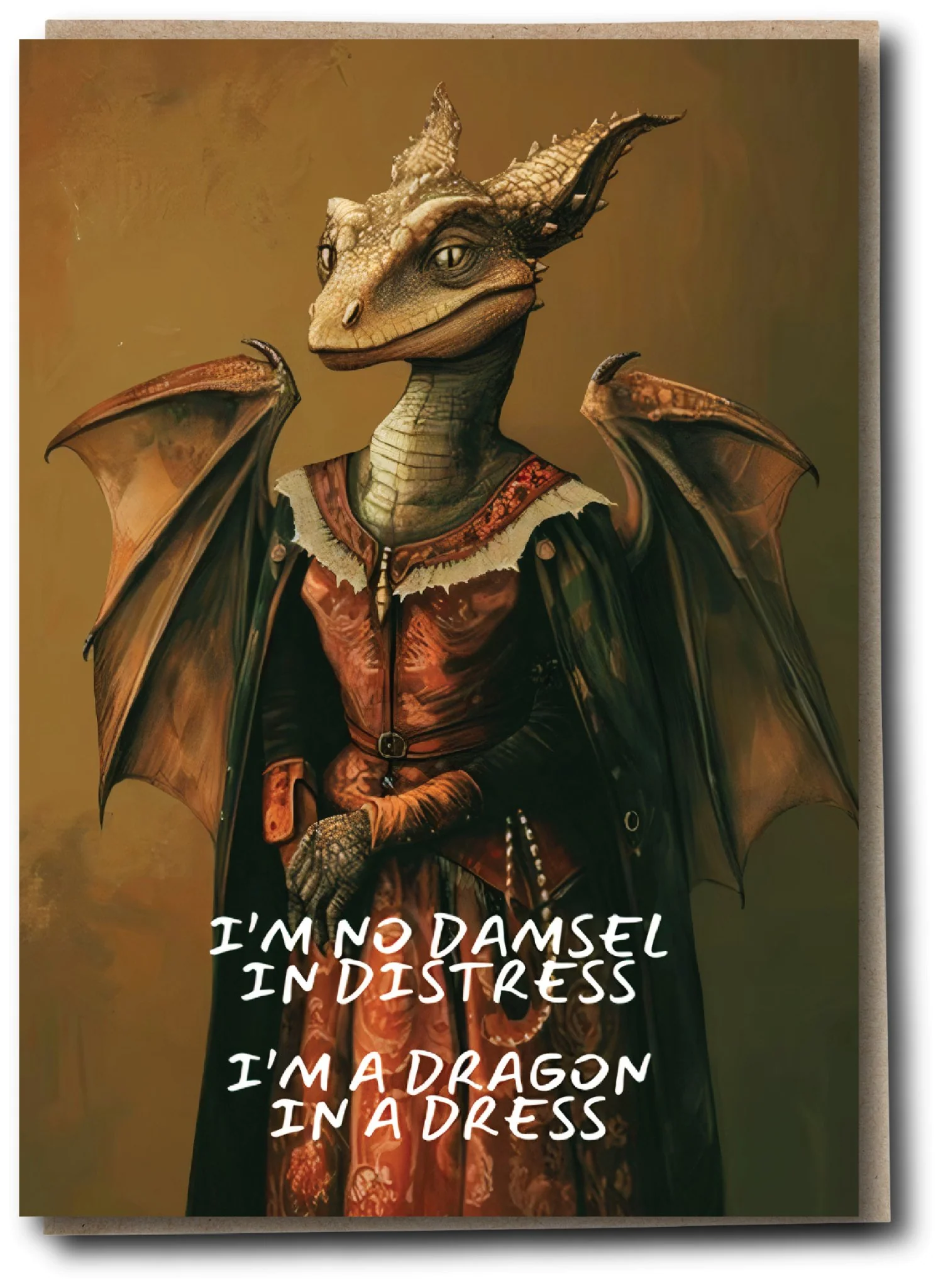 Silly Sausage Cards - Dragon Dress