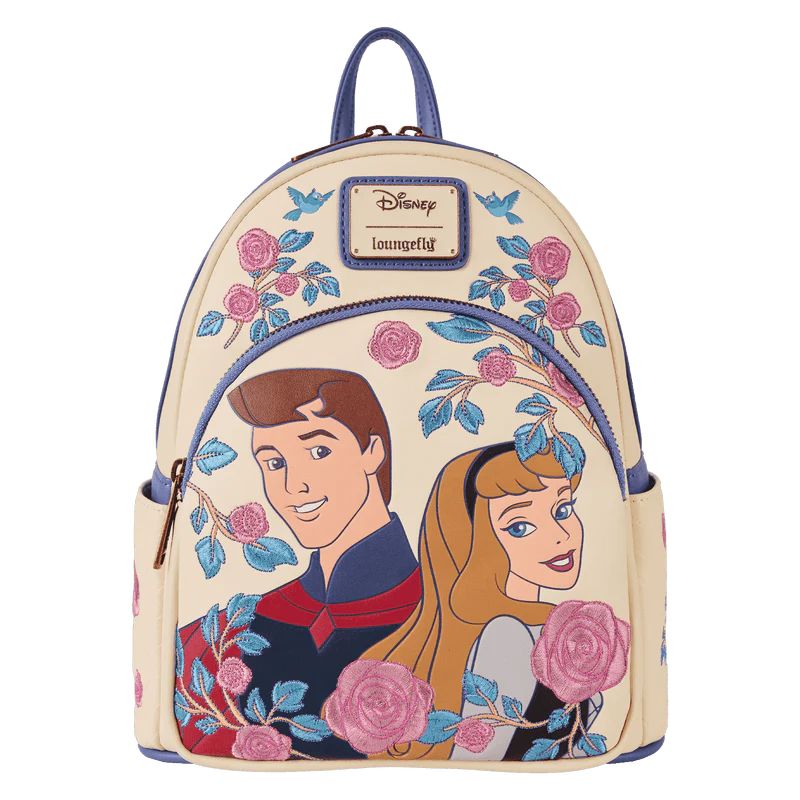 Loungefly Sleeping Beauty Princess Aurora & Prince Phillip Floral Mini Backpack