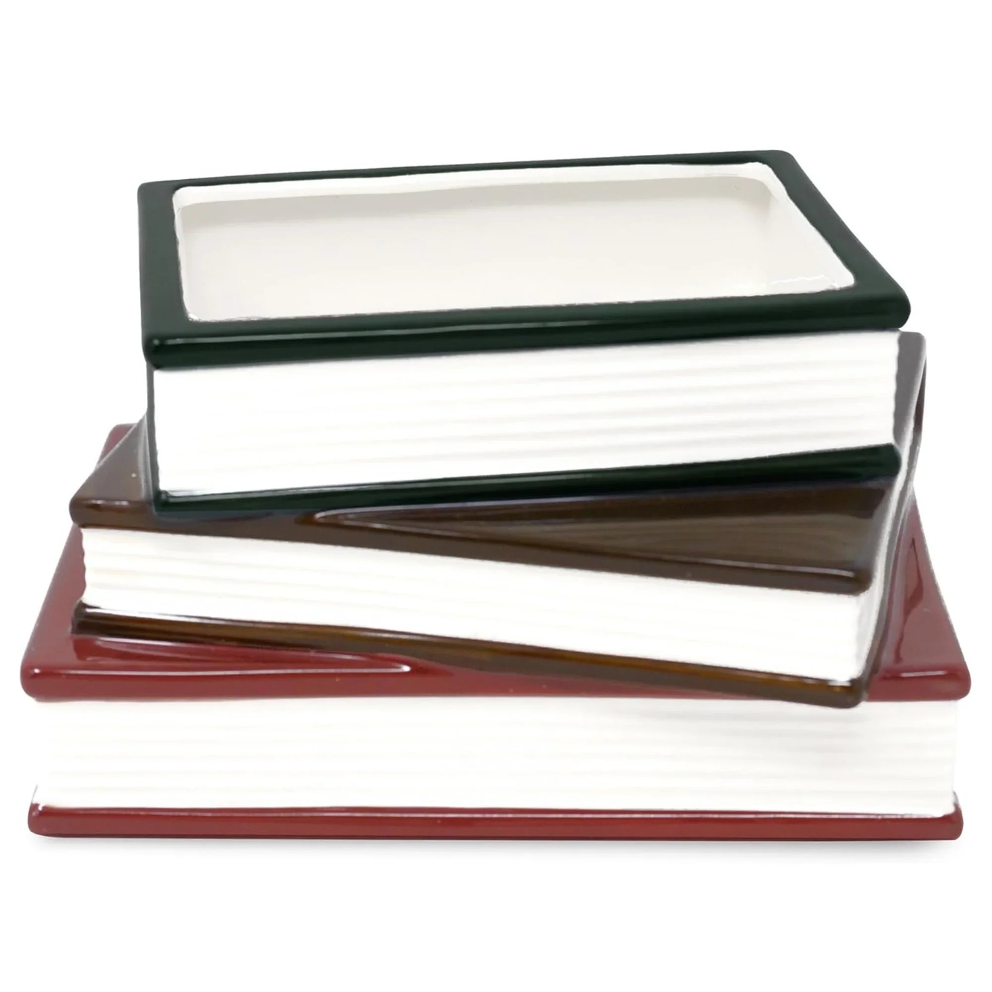 Stacked Classic Books Ceramic Planter – Cozy Classics - Image 3