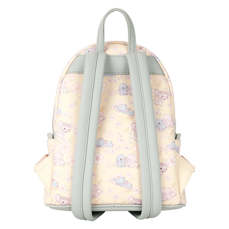 Loungefly Stitch & Angel Cherry Blossom All-Over Print Mini Backpack - Image 7