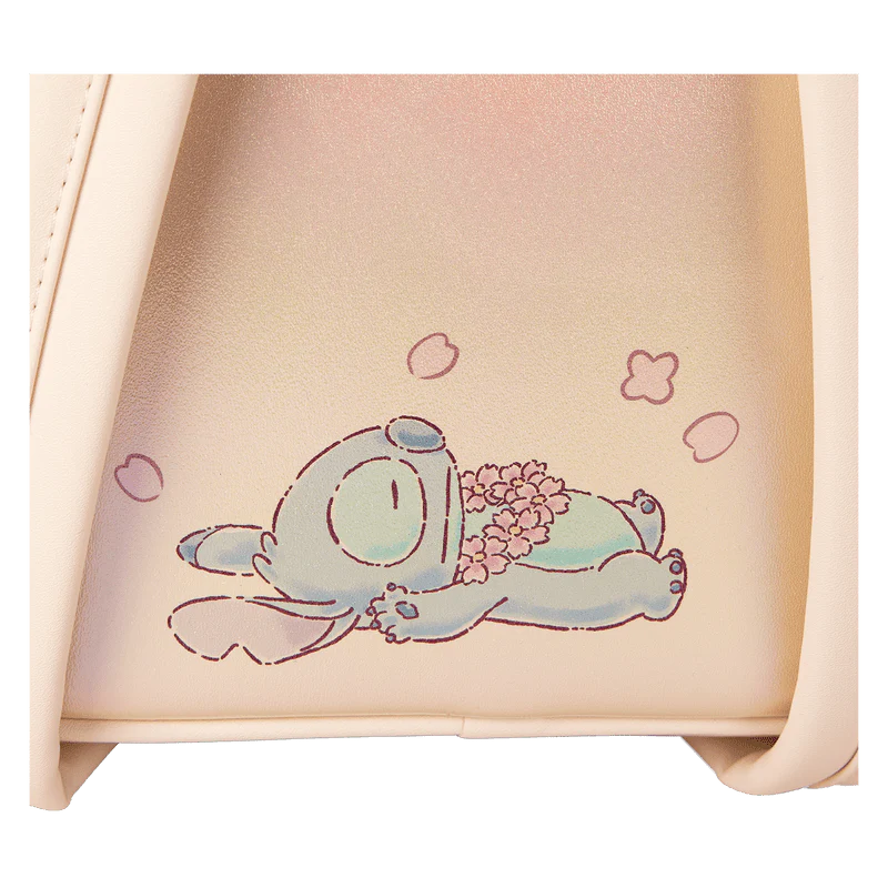 Loungefly Stitch & Angel Cherry Blossom Heart Mini Backpack - Image 6