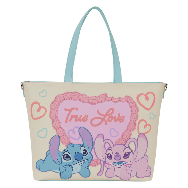 Loungefly Stitch & Angel True Love Tote Crossbody Bag