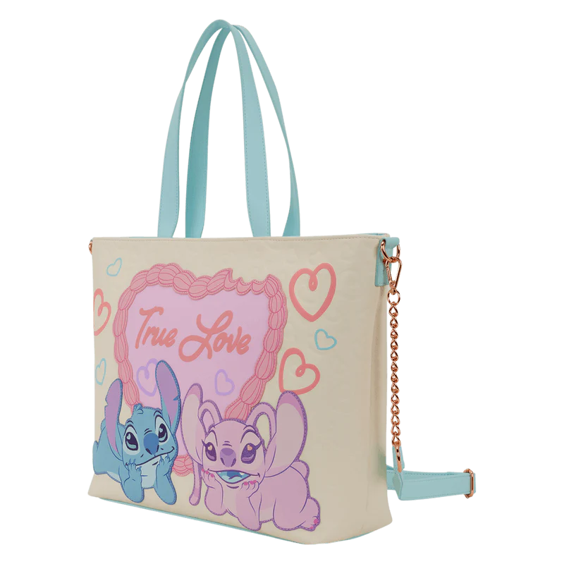 Loungefly Stitch & Angel True Love Tote Crossbody Bag - Image 2