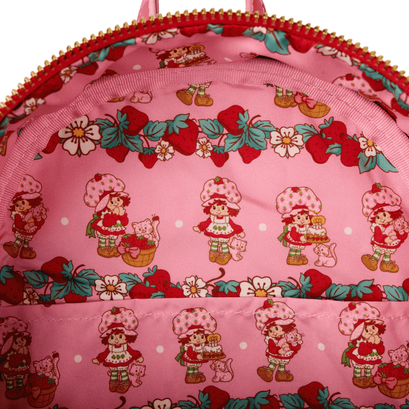 Loungefly Strawberry Shortcake Denim Gingham Mini Backpack - Image 4