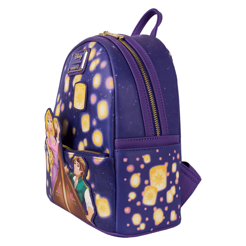 Loungefly Tangled Rapunzel & Flynn Rider Lantern Light-Up Mini Backpack - Image 2
