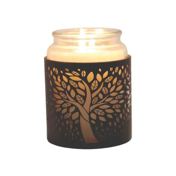 Tree of Life Wax Melt Burner – Black with Glass Dish - Image 5