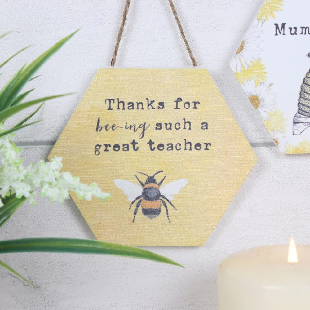Hanging Wooden Sign - Thank You Teacher - Image 2