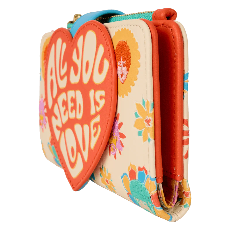 Loungefly The Beatles All You Need Is Love Flap Wallet - Image 2