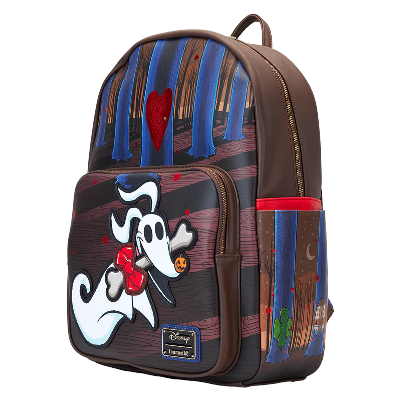 Loungefly The Nightmare Before Christmas Zero Holiday Doors Full-Size Backpack - Image 2