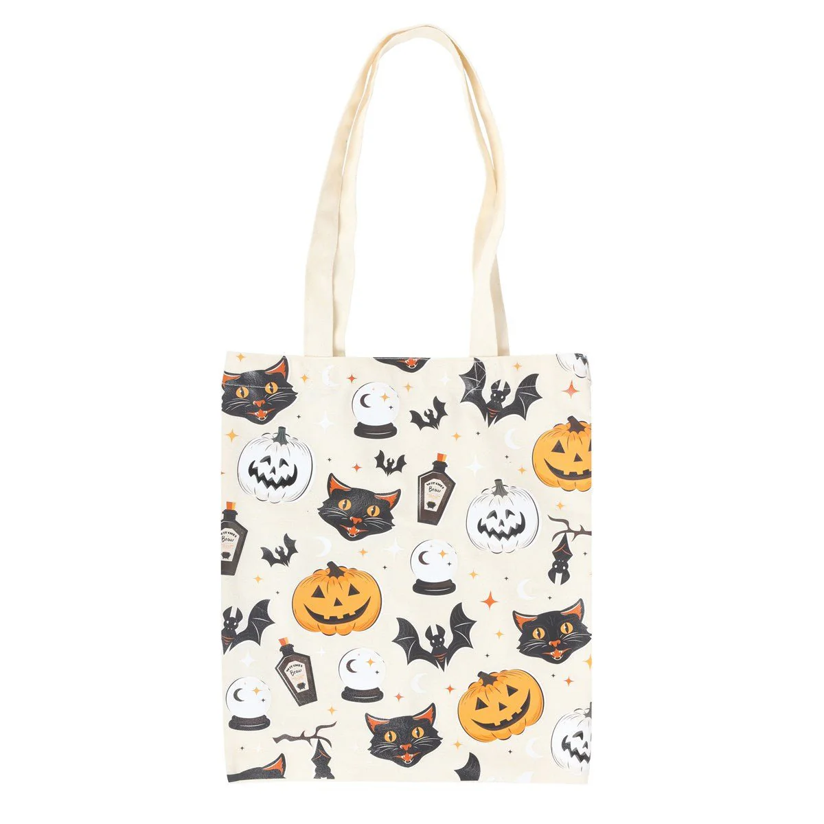 Tote Bag - Spooky Cat & Pumpkin Print