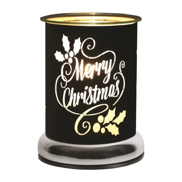 Touch Electric Wax Melt Burner – Black Merry Christmas 17cm