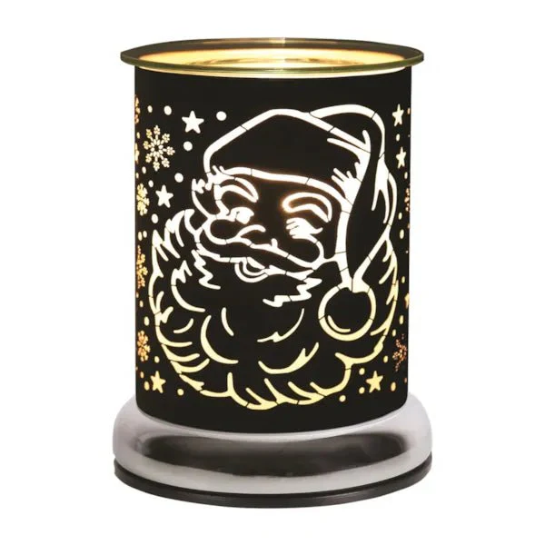 Touch Electric Wax Melt Burner – Black Santa Silhouette 17cm