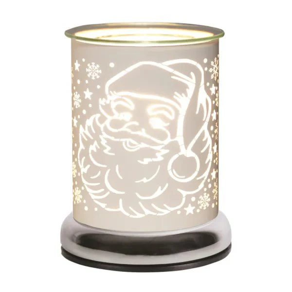 Touch Electric Wax Melt Burner – White Santa Silhouette 17cm