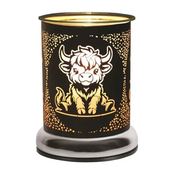 Highland Cow Black Touch Wax Melt Burner