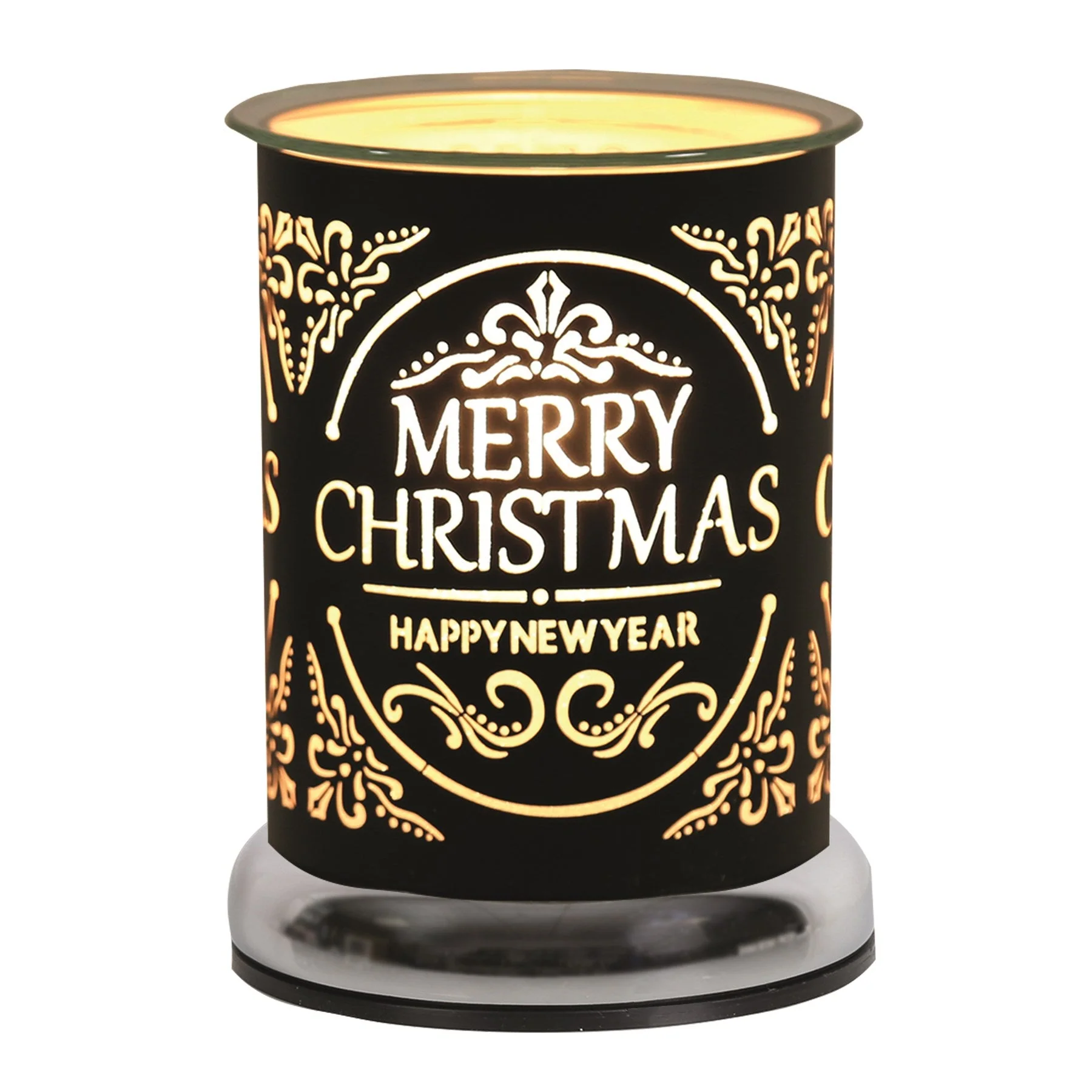 Touch Electric Wax Warmer - Black Silhouette Merry Christmas