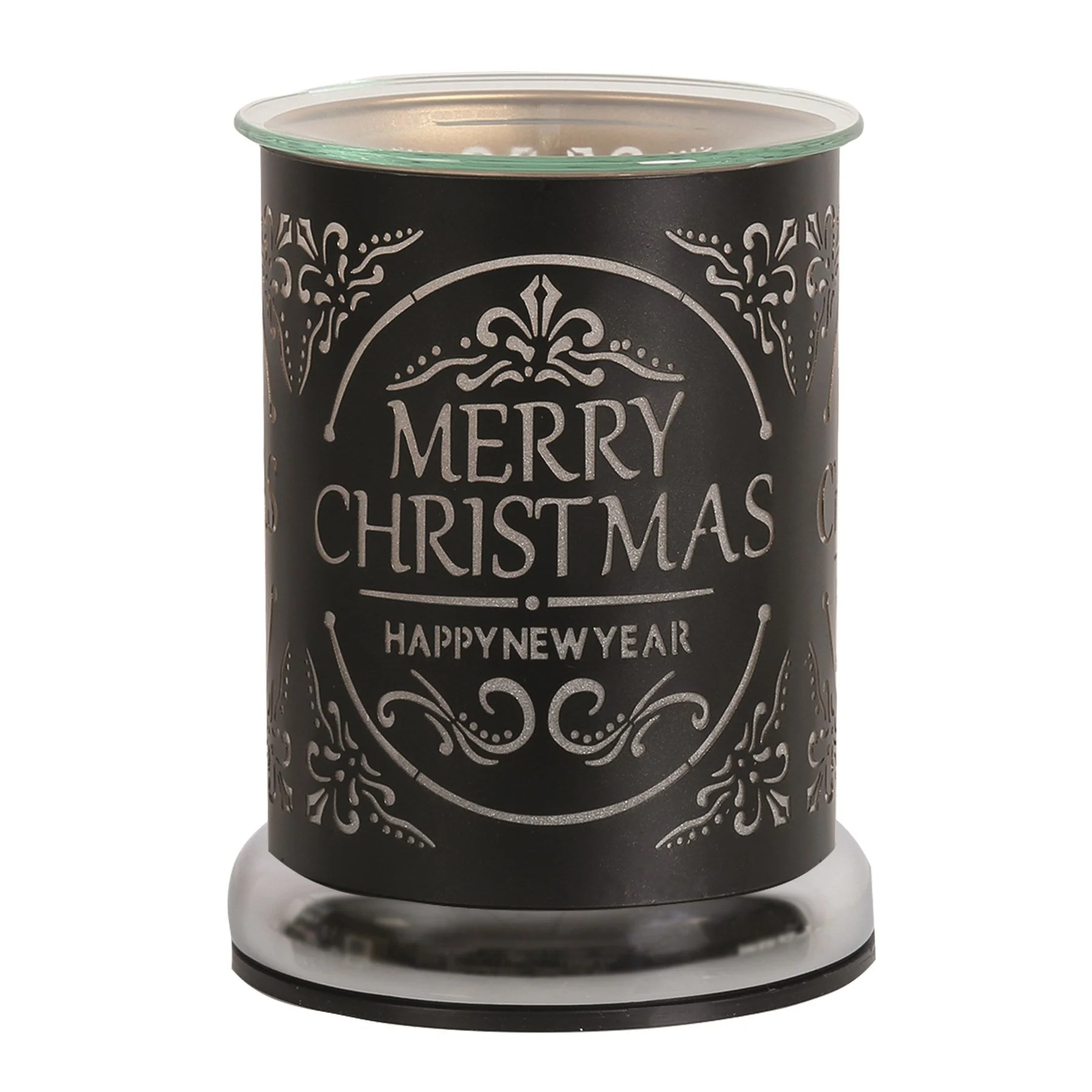 Touch Electric Wax Warmer - Black Silhouette Merry Christmas - Image 2
