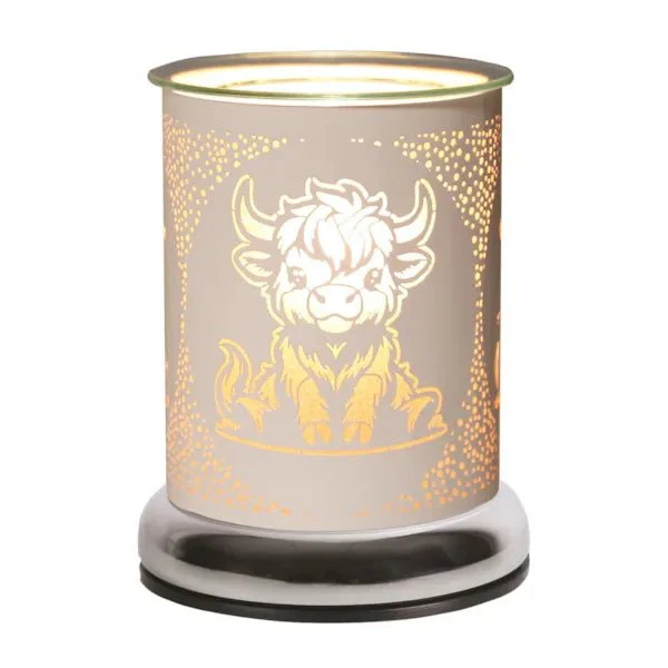 White Highland Cow Touch Wax Melt Burner