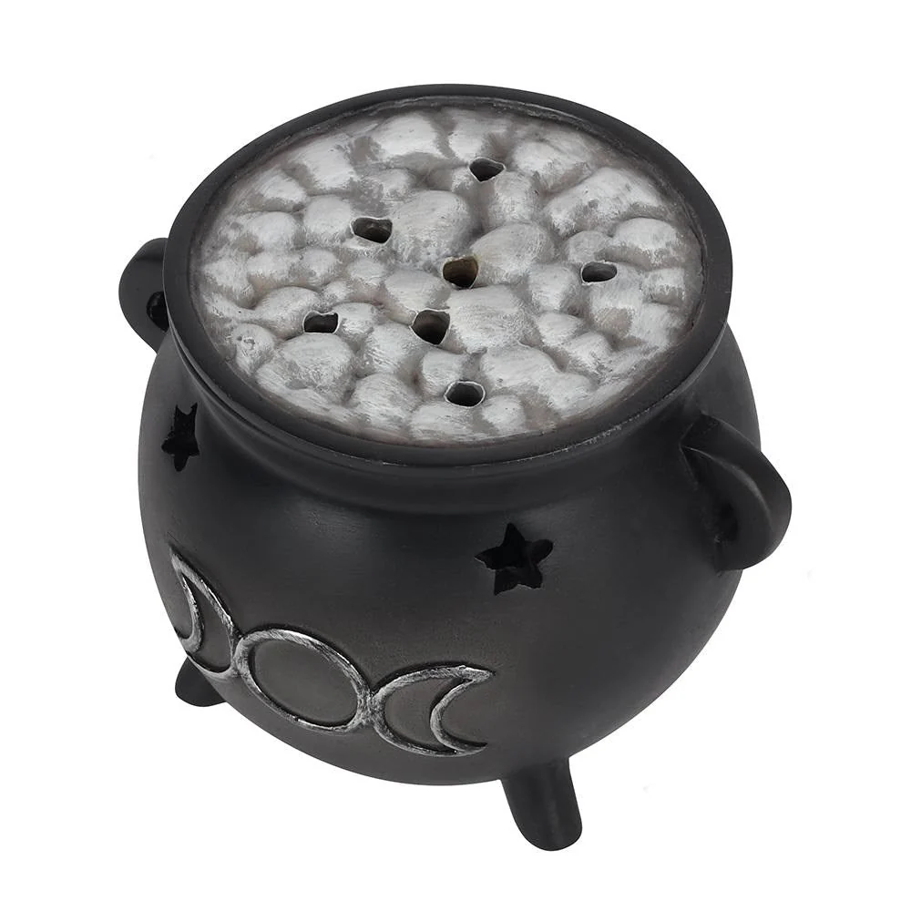 Cauldron Incense Cone Burner Triple Moon - Image 2