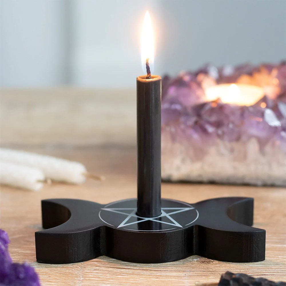 Spell Candle Holder - Triple Moon - Image 3