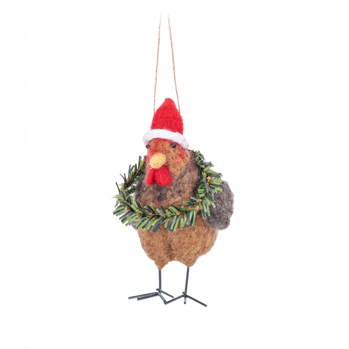 Sass and Belle Turkey with Wreath Felt Decoration