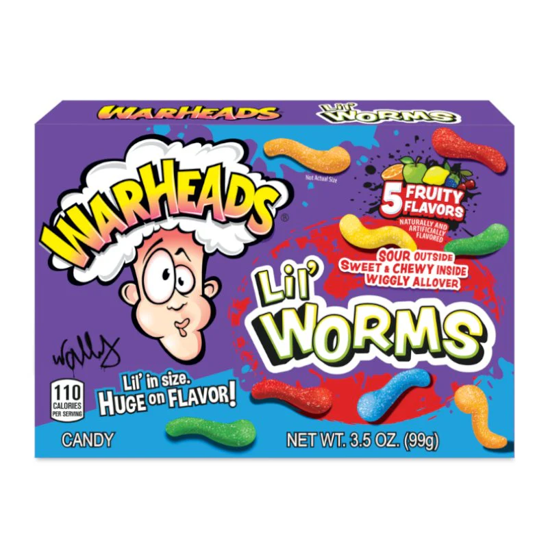 Warheads Sour Lil' Worms Theatre Box 99g