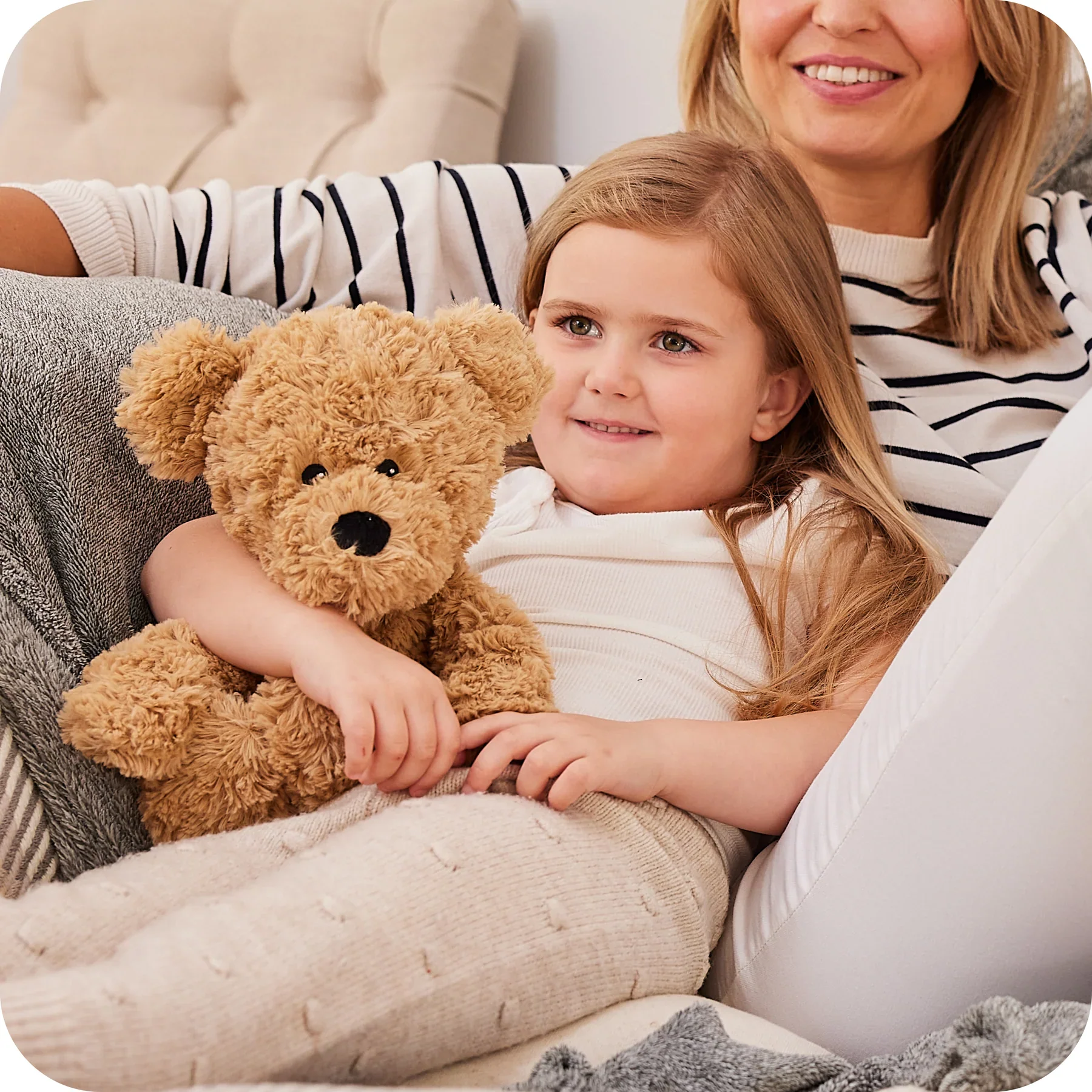 Warmies Brown Curly Bear Heatable Plush Toy - Image 9