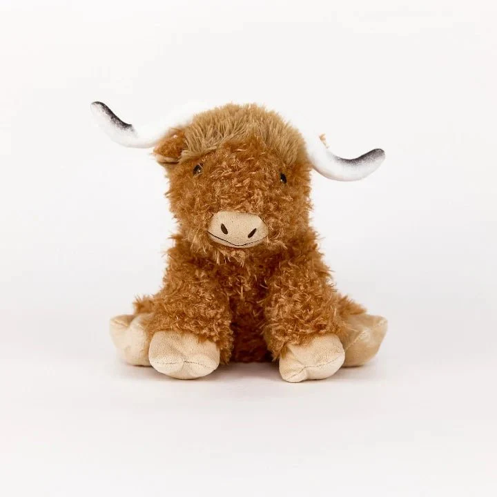 Warmies Curly Highland Cow Microwavable Plush