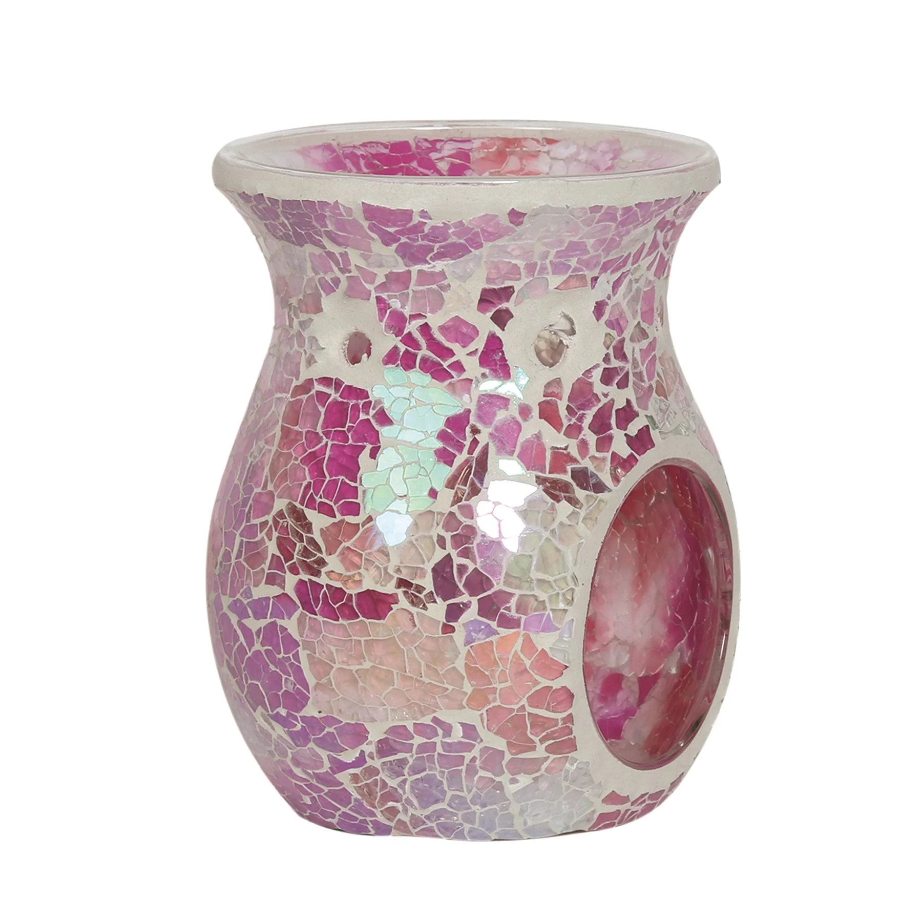 Pink Mosaic Glass Wax Melt Burner
