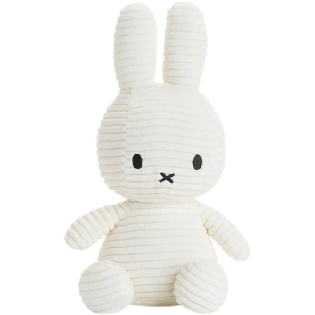 White Corduroy Miffy Plush by Bon Ton Toys