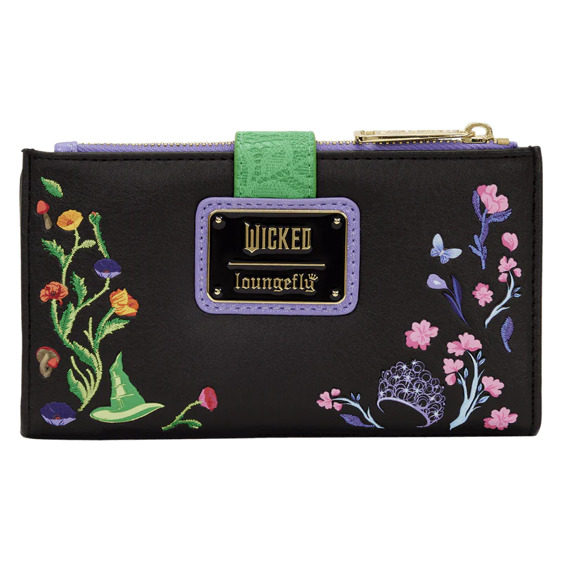 Loungefly Wicked Glinda & Elphaba Floral & Lace Flap Wallet - Image 3