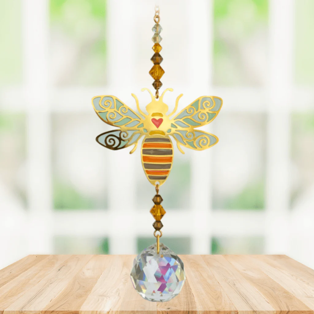 Bee âAutumn Goldâ Crystal Suncatcher â Crystal Dreams Range - Image 2