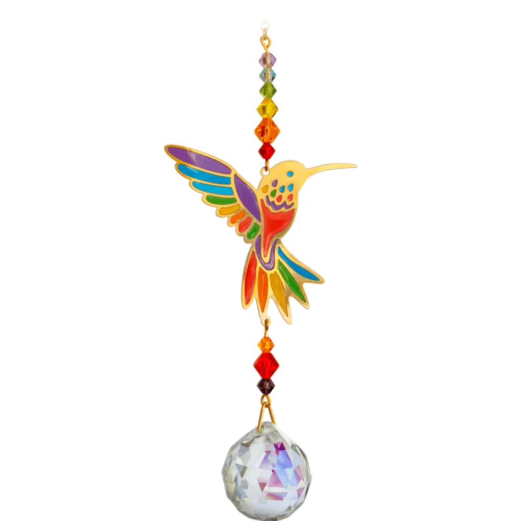 Hummingbird Rainbow Crystal Suncatcher – Crystal Dreams Range