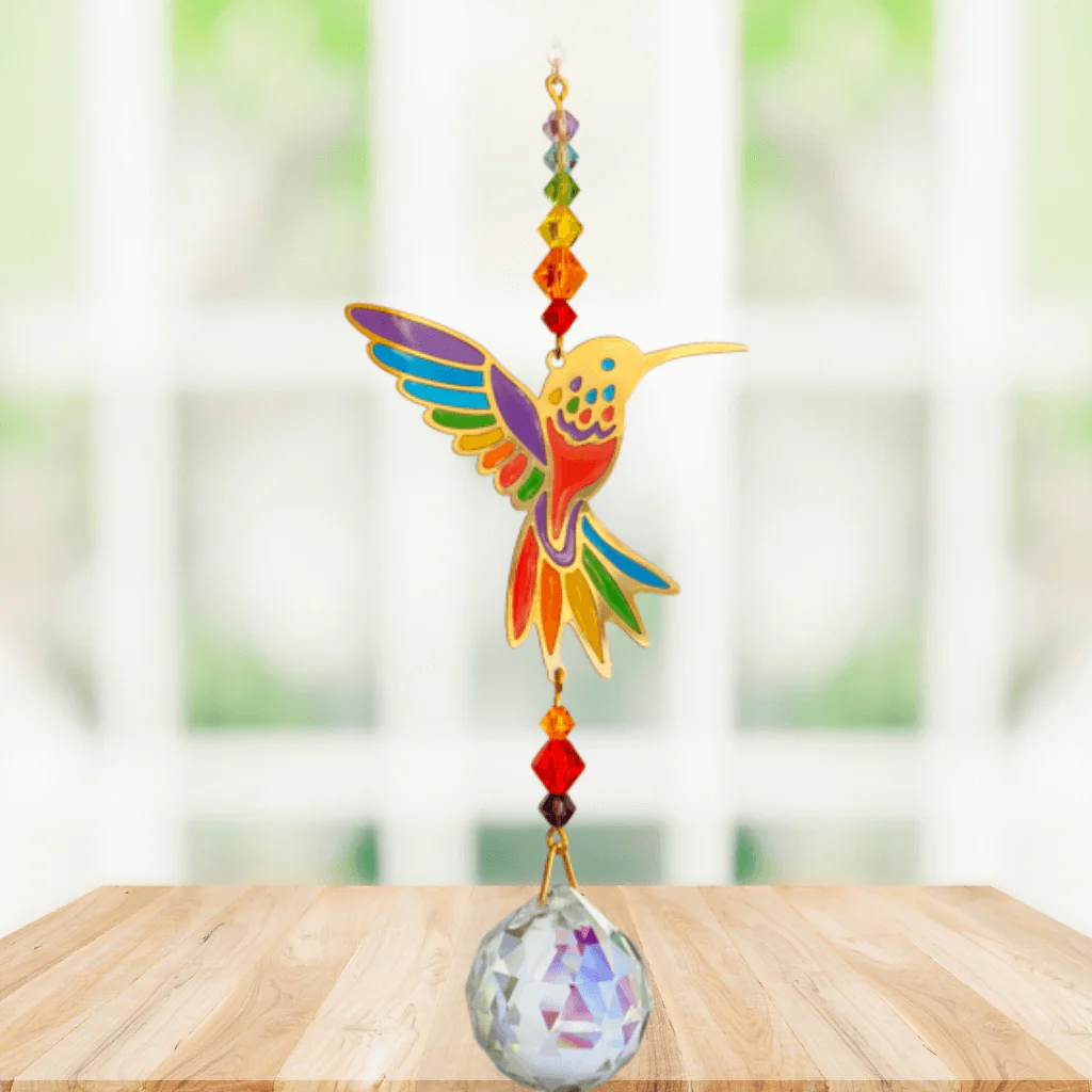 Hummingbird Rainbow Crystal Suncatcher – Crystal Dreams Range - Image 2
