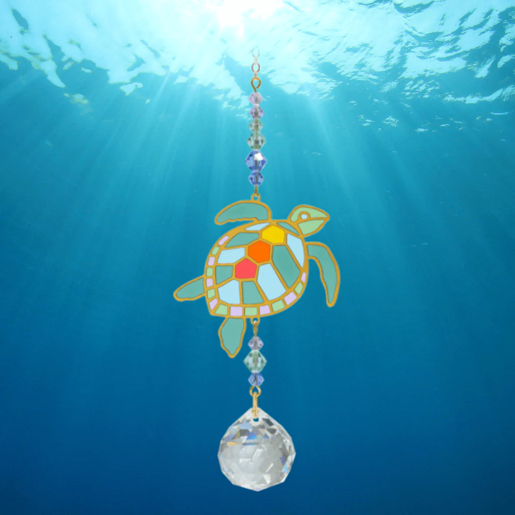 Turtle Marine Crystal Suncatcher – Crystal Dreams Range - Image 3
