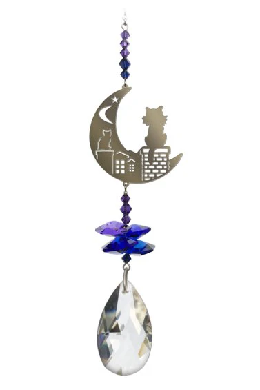 Wild Things Crystal Fantasy Small - Cats On The Roof Midnight