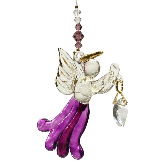 Wild Things Fantasy Glass Angel - Amethyst