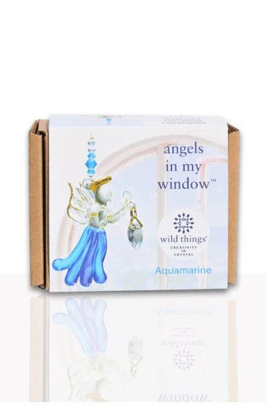 Wild Things Fantasy Glass Angel - Aquamarine - Image 2