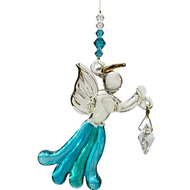 Wild Things Fantasy Glass Angel - Blue Zircon