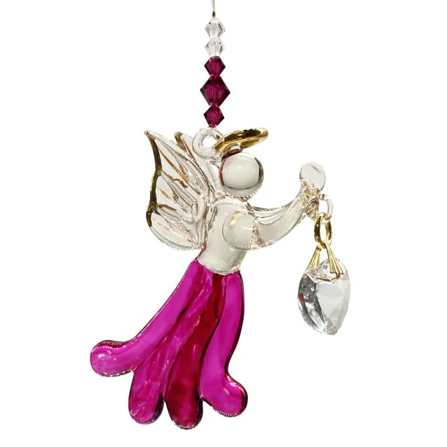 Wild Things Fantasy Glass Angel - Ruby