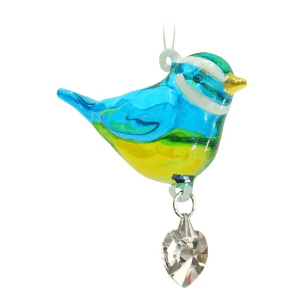 Wild Things ‘Blue Tit’ Crystal Glass Suncatcher – Pretty Little Birds Range