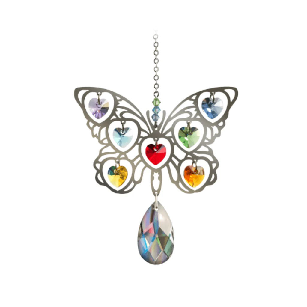 Butterfly ‘Rainbow’ Large Crystal Suncatcher – Pure Radiance Collection